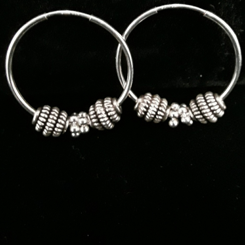 .925 Sterling Silver Endless Hoops